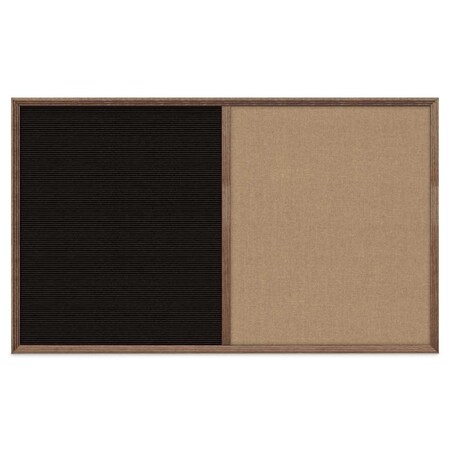 United Visual Products Slim Style Indoor Enclosed Corkboard, 18 UV501SC-GOLD-PUMICE